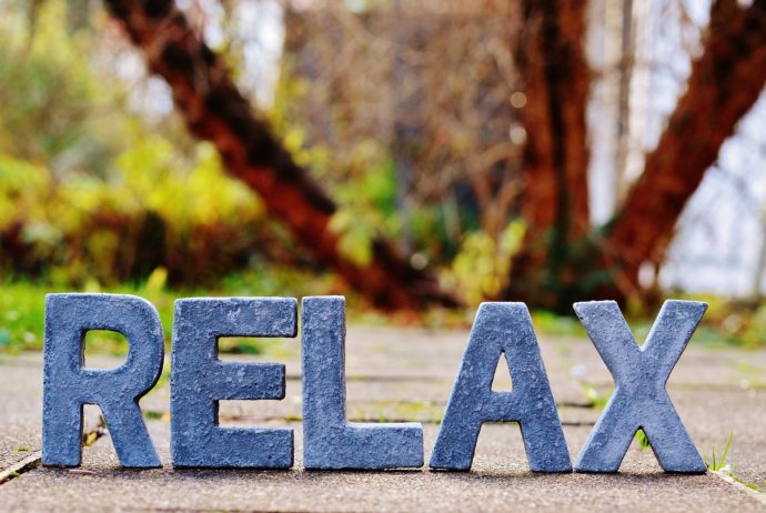 The word "RELAX" in block letters. Image credit: Alexas_Fotos at Pixabay.